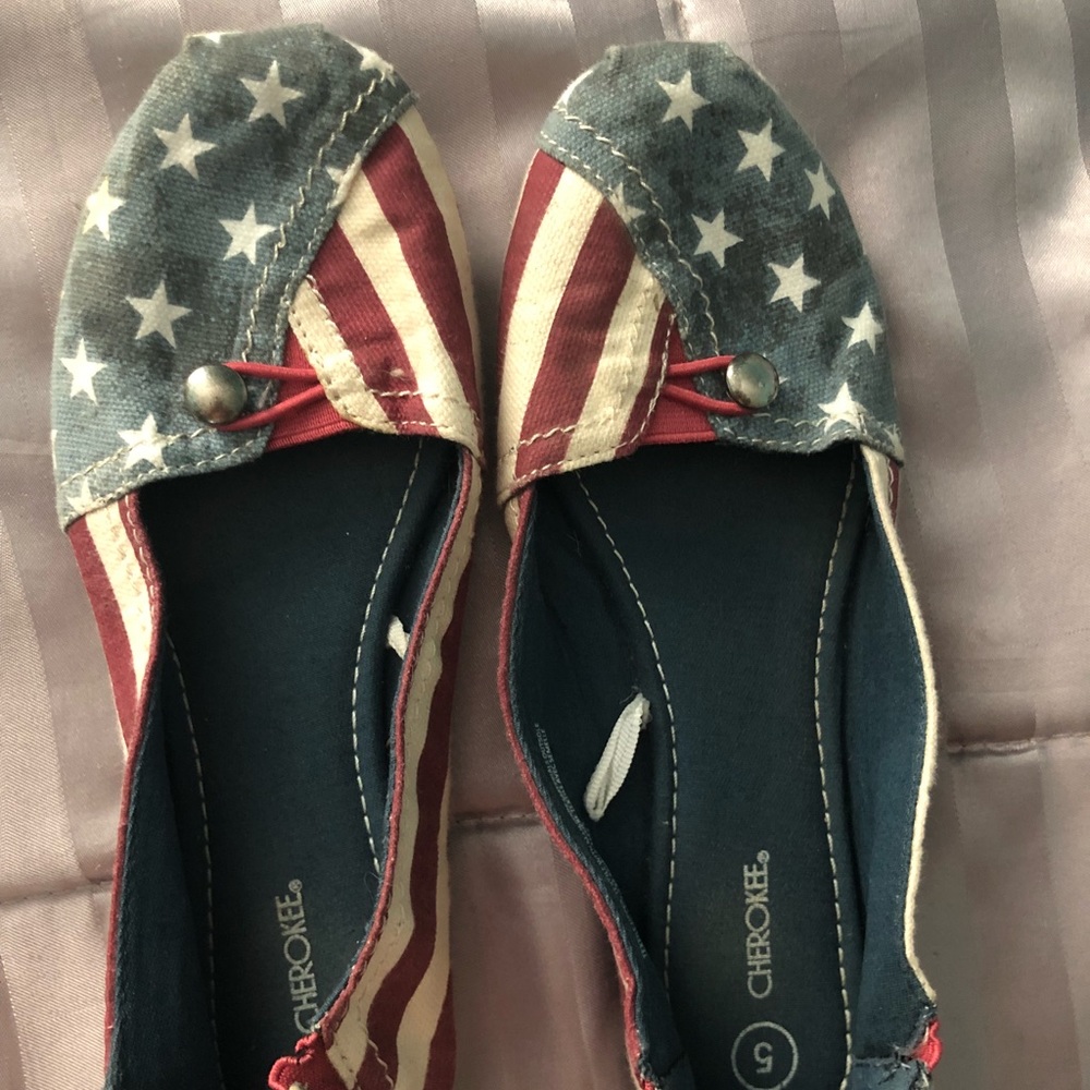 Girl’s American Flag Flats
